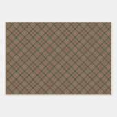 Clan Fraser Hunting Weathered Tartan Wrapping Paper Sheets (Front 3)