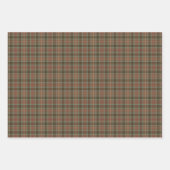 Clan Fraser Hunting Weathered Tartan Wrapping Paper Sheets (Front)