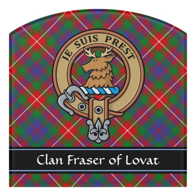 Clan Fraser of Lovat Crest Door Sign (Contour Front)