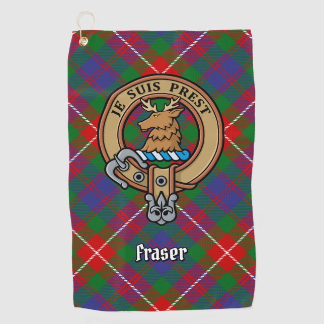 Clan Fraser of Lovat Crest Golf Towel (Front)