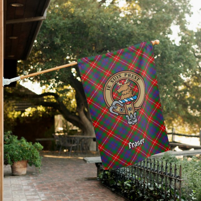 Clan Fraser of Lovat Crest House Flag (In SItu)