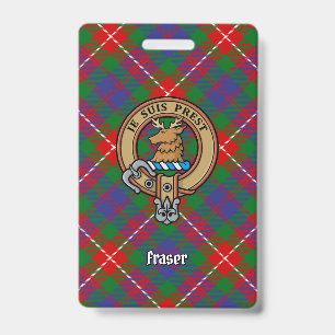 Clan Fraser of Lovat Crest over Tartan Badge