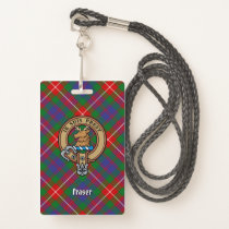 Clan Fraser of Lovat Crest over Tartan Badge
