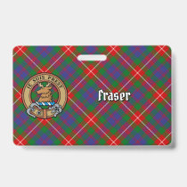 Clan Fraser of Lovat Crest over Tartan Badge