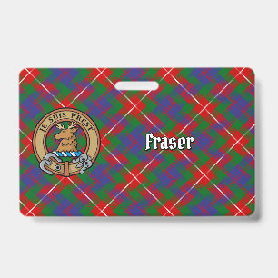 Clan Fraser of Lovat Crest over Tartan Badge