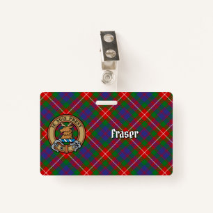 Clan Fraser of Lovat Crest over Tartan Badge