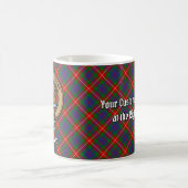 Clan Fraser of Lovat Crest over Tartan Coffee Mug (Center)