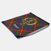 Clan Fraser of Lovat Crest over Tartan Drawstring Bag (Side)