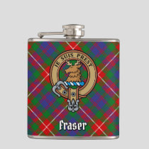 Clan Fraser of Lovat Crest over Tartan Flask