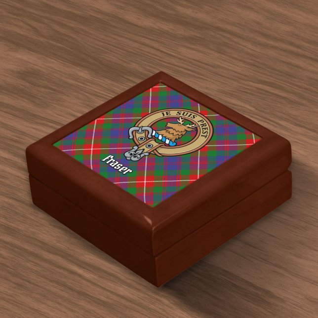 Clan Fraser of Lovat Crest over Tartan Gift Box (Creator Uploaded)
