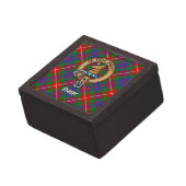 Clan Fraser of Lovat Crest over Tartan Gift Box (Side)