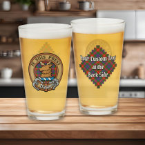 Clan Fraser of Lovat Crest over Tartan Glass