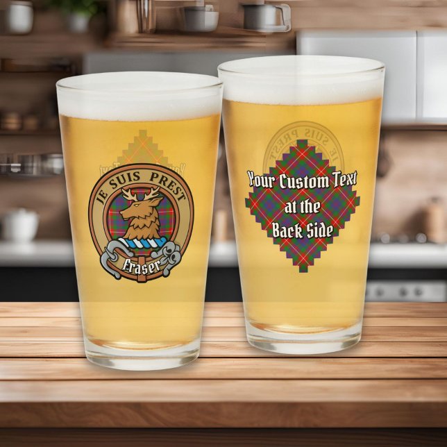 Clan Fraser of Lovat Crest over Tartan Glass (Creator Uploaded)