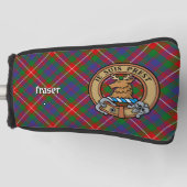 Clan Fraser of Lovat Crest over Tartan Golf Head Cover (Front)