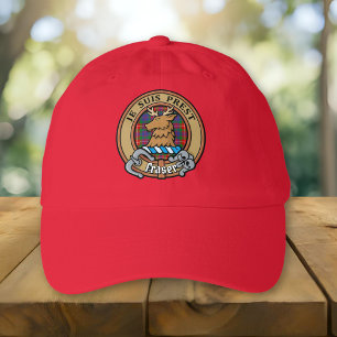 Clan Fraser of Lovat Crest over Tartan Hat