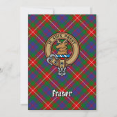 Clan Fraser of Lovat Crest over Tartan Invitation (Back)