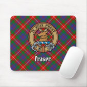 Clan Fraser of Lovat Crest over Tartan Mouse Pad (With Mouse)