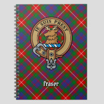 Clan Fraser of Lovat Crest over Tartan Notebook