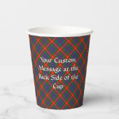 Clan Fraser of Lovat Crest over Tartan Paper Cups (Back)
