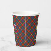 Clan Fraser of Lovat Crest over Tartan Paper Cups (Right)