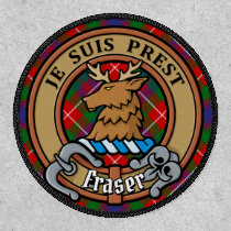 Clan Fraser of Lovat Crest over Tartan Patch