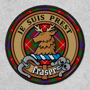 Clan Fraser of Lovat Crest over Tartan Patch