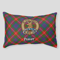 Clan Fraser of Lovat Crest over Tartan Pet Bed