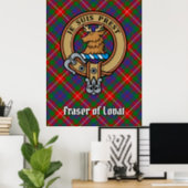 Clan Fraser of Lovat Crest over Tartan Poster (Home Office)