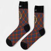 Clan Fraser of Lovat Crest over Tartan Socks (Left)