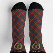 Clan Fraser of Lovat Crest over Tartan Socks (Top)