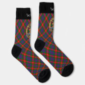 Clan Fraser of Lovat Crest over Tartan Socks (Right)