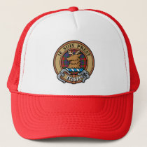 Clan Fraser of Lovat Crest over Tartan Trucker Hat