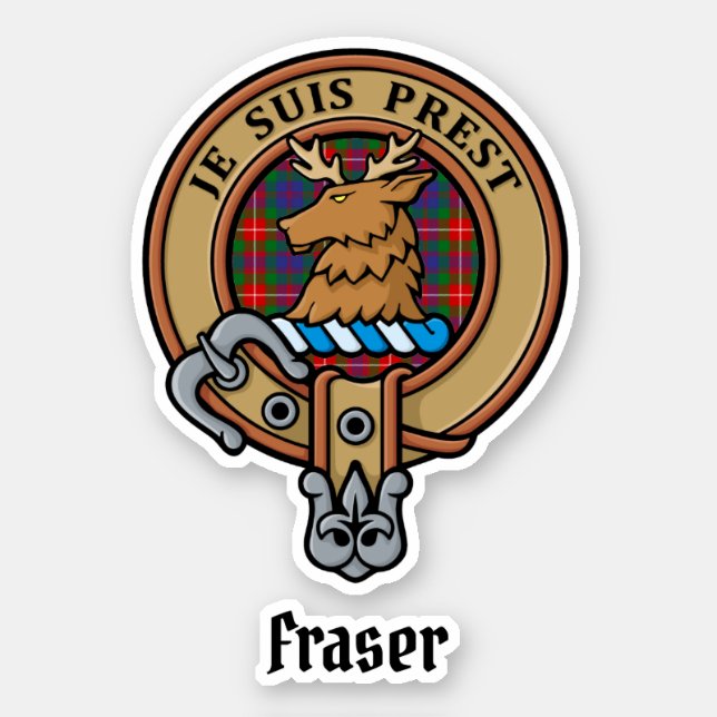 Clan Fraser of Lovat Crest Sticker (Front)