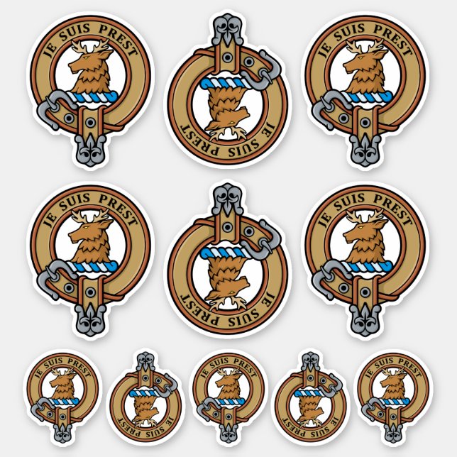 Clan Fraser of Lovat Crest Sticker Set (Front)