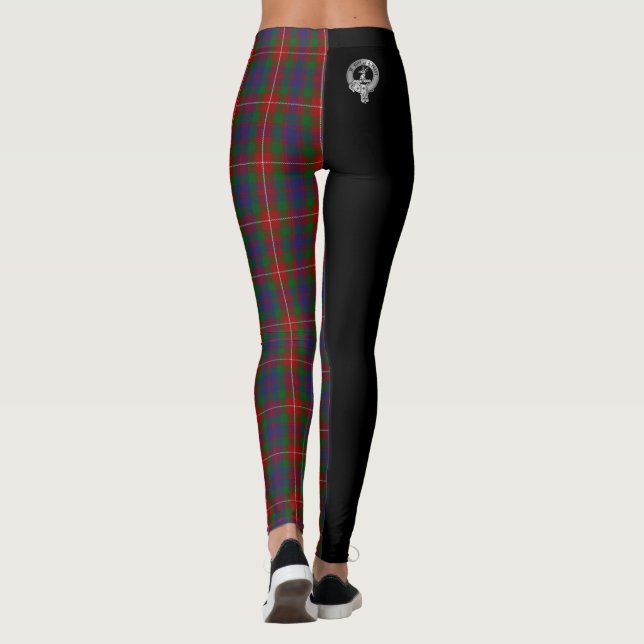 Clan Fraser of Lovat Crest & Tartan Leggings (Back)