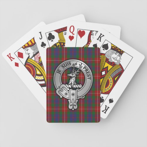 Clan Fraser of Lovat Crest  Tartan Playing Cards
