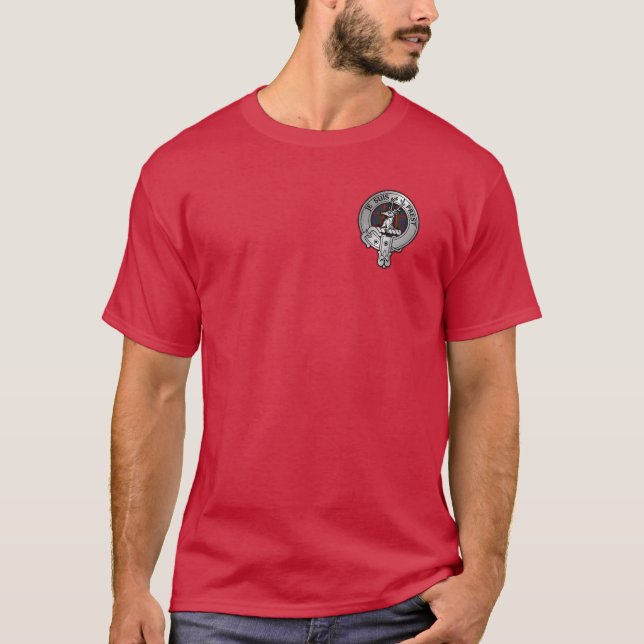 Clan Fraser of Lovat Crest & Tartan T-Shirt (Front)