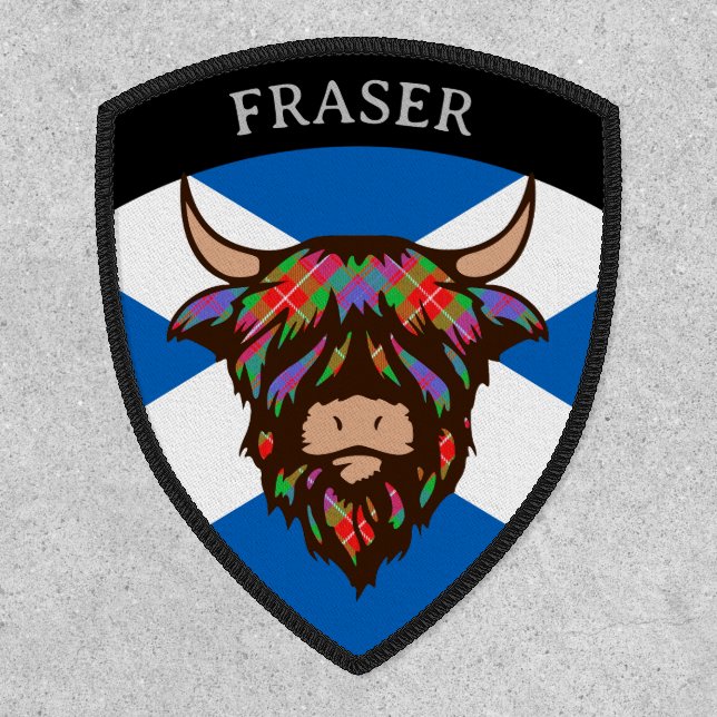 Clan Fraser of Lovat [EDIT] Tartan Coo Patch (Front)