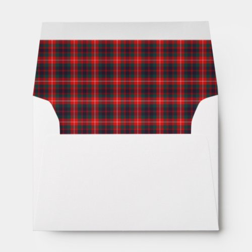 Clan Fraser of Lovat Modern Tartan Red Plaid Envelope