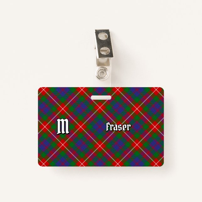 Clan Fraser of Lovat Tartan Badge (Front with Clip)