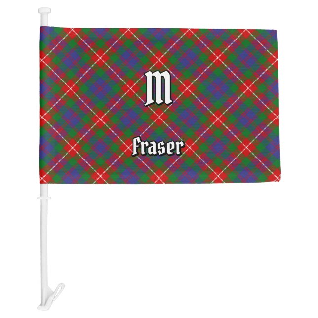 Clan Fraser of Lovat Tartan Car Flag (Front)