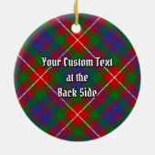 Clan Fraser of Lovat Tartan Ceramic Ornament (Back)