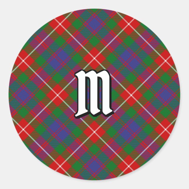 Clan Fraser of Lovat Tartan Classic Round Sticker (Front)