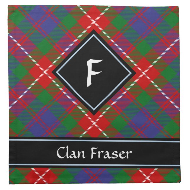 Clan Fraser of Lovat Tartan Cloth Napkin (Front)