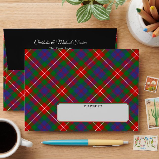 Clan Fraser of Lovat Tartan Envelope (Desk)
