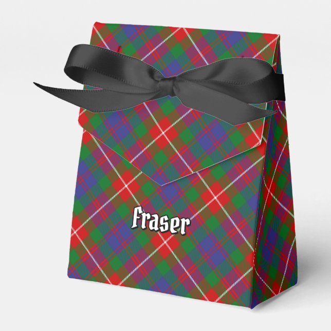 Clan Fraser of Lovat Tartan Favor Box (Front Side)