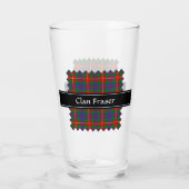 Clan Fraser of Lovat Tartan Glass (Back)