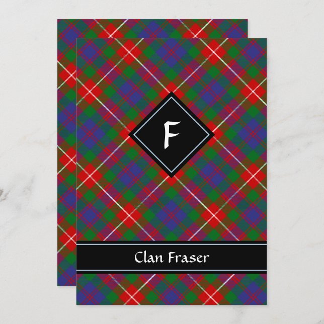 Clan Fraser of Lovat Tartan Invitation (Front/Back)