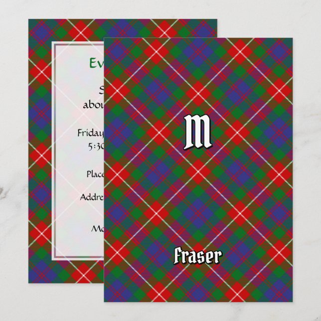 Clan Fraser of Lovat Tartan Invitation (Front/Back)