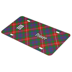 Clan Fraser of Lovat Tartan License Plate
